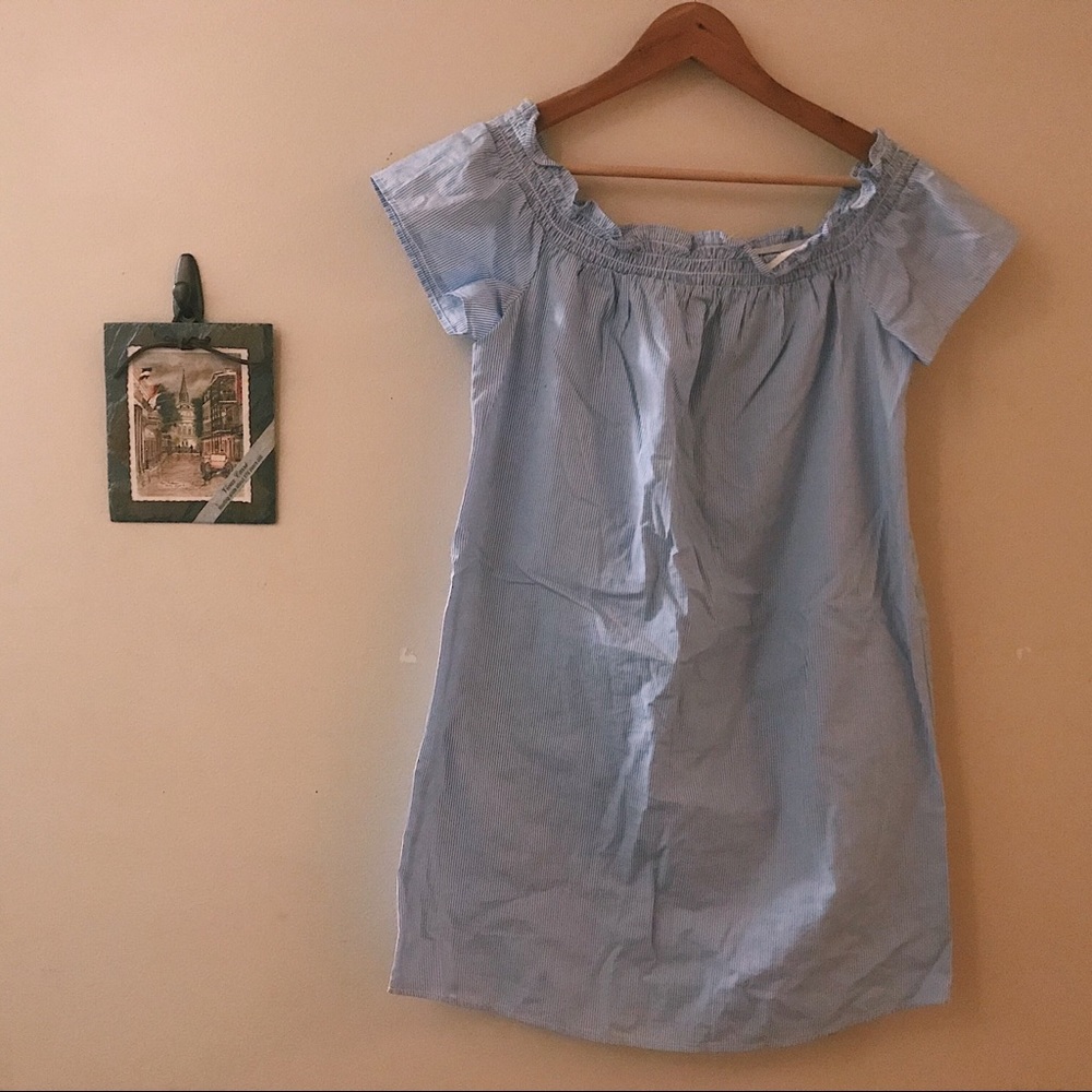 MARSHALL’S PINK ROSE Off-the-Shoulder Dress